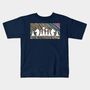 Chess Set on Retro Background Kids T-Shirt